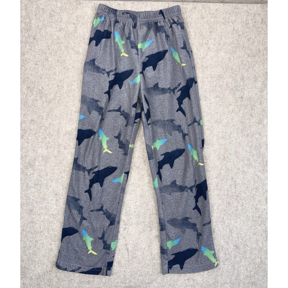 Wonder Nation Boys Size Medium Gray Fleece Pajama Pants Sharks
